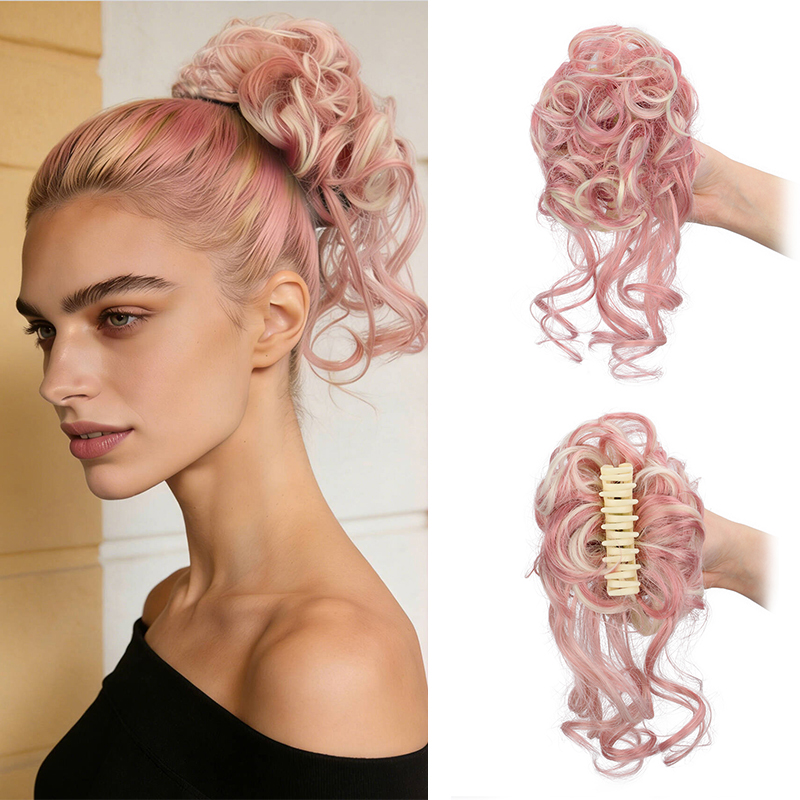 Messy Claw Clip Hair Bun Synth - огляд і ціна Claw Clip Messy Bun Hair Piece