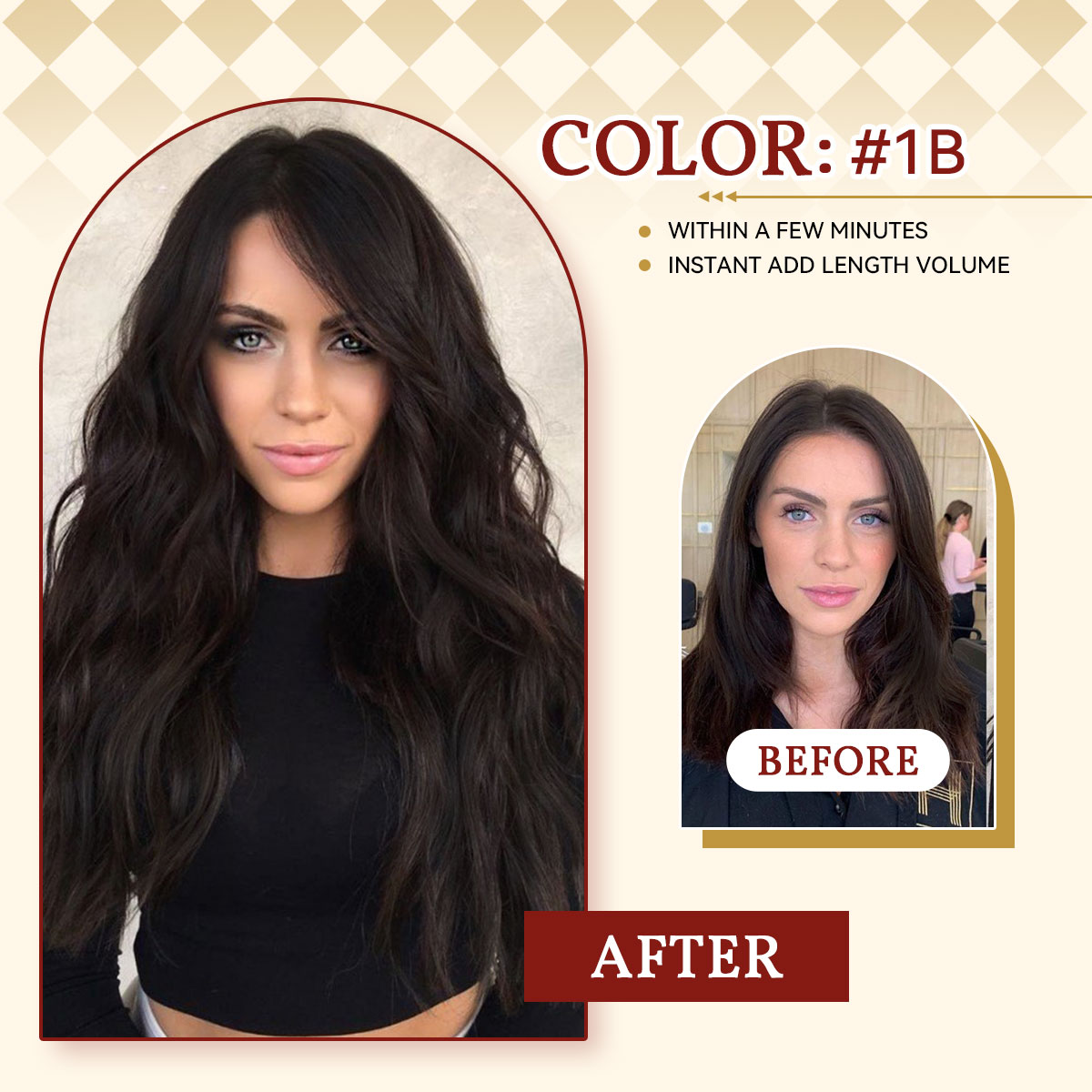 12A Natural Wave Clip Ins Hair - огляд і ціна Seamless Clip In Hair Extensions Human Hair