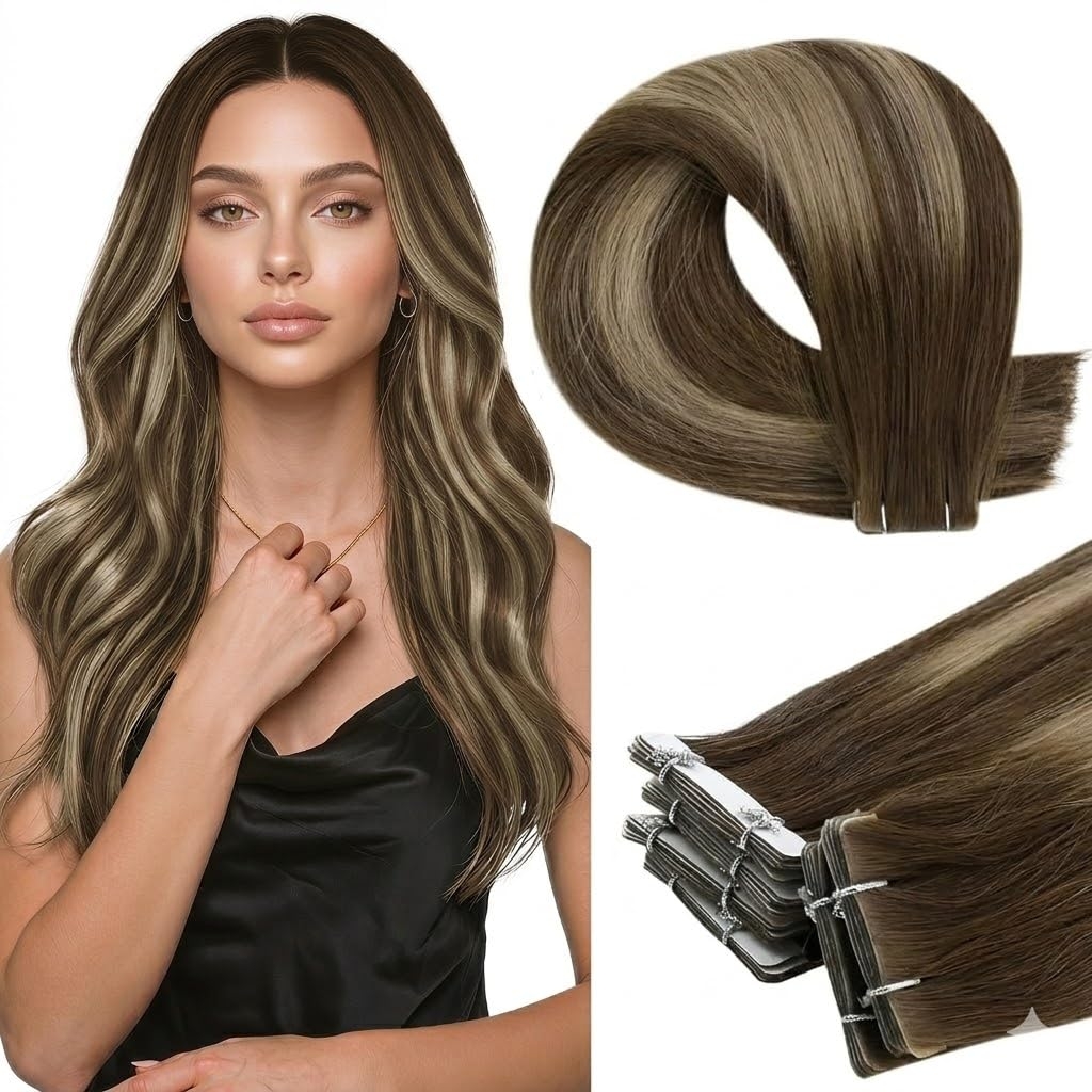 Full Shine Virgin Injection Ta - огляд і ціна Invisible Tape In Extensions Real Hair