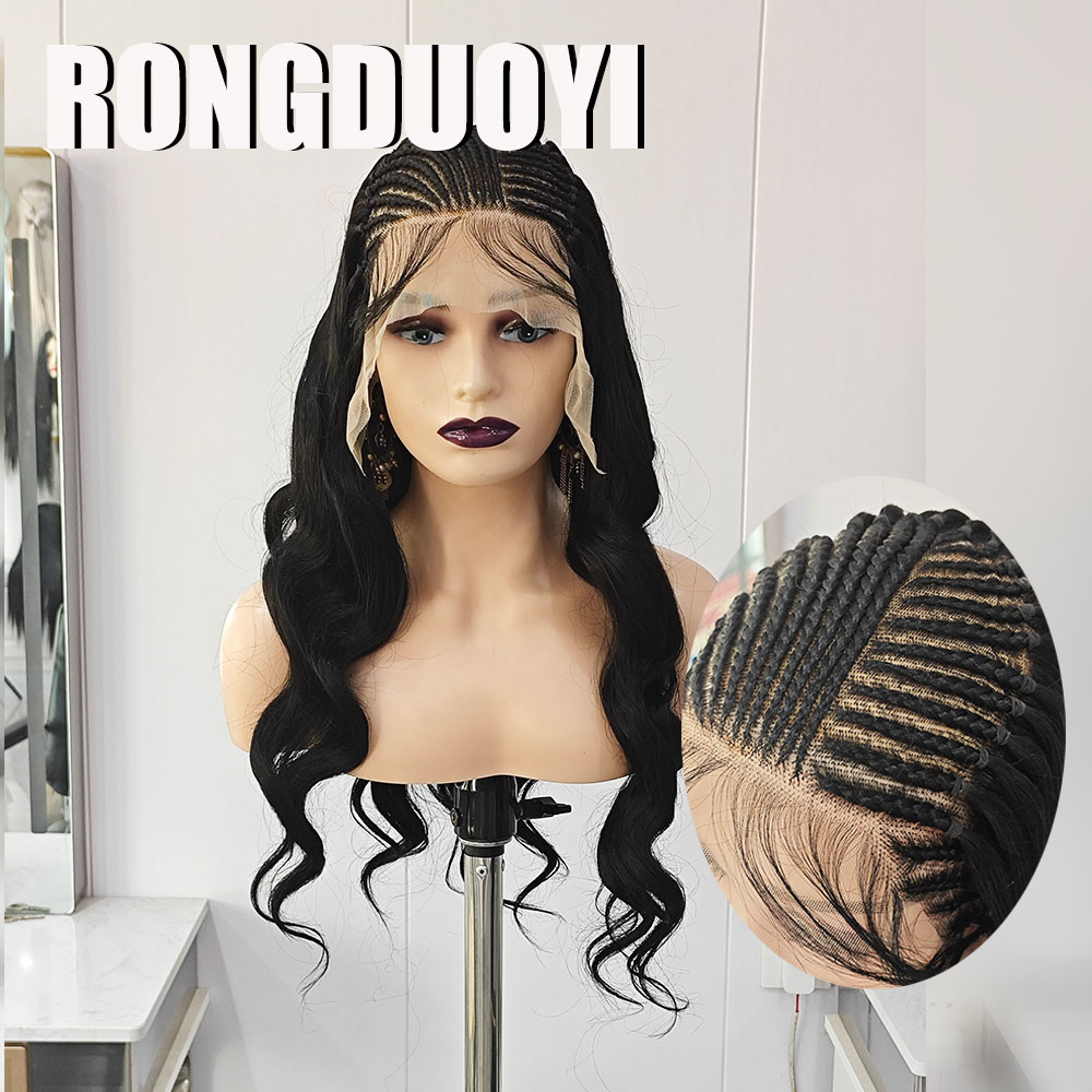 RONGDUOYI Black Braided Wave S - огляд і ціна Synthetic Braided Wigs For Black Women