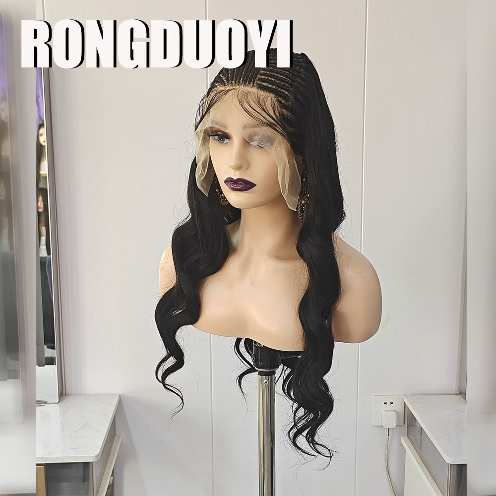 RONGDUOYI Black Braided Wave S - огляд і ціна Synthetic Braided Wigs For Black Women
