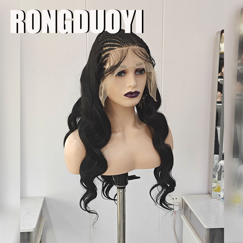 RONGDUOYI Black Braided Wave S - огляд і ціна Synthetic Braided Wigs For Black Women